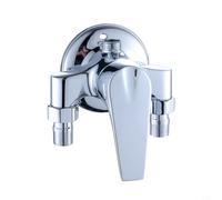 Robinet mitigeur pour baignoire/douche avec finition chromée - Corps en alliage de zinc - Cartouche en céramique à double levier - Valve chaude et froide pour baignoire - Norme britannique