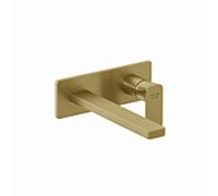 Robinet mural 2 trous Kludi RENON 42245N075 240 mm, kit de montage fin, or brossé (18) PVD