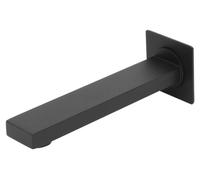 Robinet mural en acier inoxydable, finition noir mat, raccordement G1/2, pour salle de bain