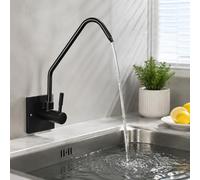 Robinet Mural Evier de Cuisine Osmoseur Inverse Monocommande Robinet pour Purificateur D'eau Rotation 360°,noir