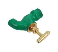 Robinet Mural Extérieur en Cuivre et Fer, Bec Verseur 1/2 Pouce Vert | Usage Simple du Débit D’eau, Réglage Facile, Fonctionnement Rapide, pour Raccords de Tuyau et Entretien Quotidien