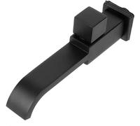 Robinet mural, finition noire mate, pour eau froide, robinet de lavabo - salle de bain, cuisine - laiton G1/2 - Adapté pour montage mural - robinet pour eau froide