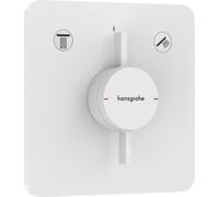 robinet mural Hansgrohe DuoTurn Q pour deux points de puisage, finition blanc mat