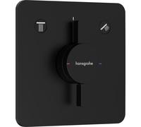 robinet mural Hansgrohe DuoTurn Q pour deux points de puisage, finition noir mat