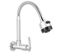 Robinet Mural Rotatif à 360 Degrés, Robinet D'Eau Froide de Cuisine G1/2 Pouces Robinet Mitigeur Monobloc de Style Moderne Facile à Installer pour évier de Cuisine Domestique