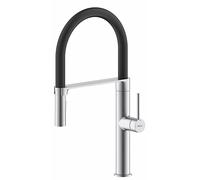 Robinet NABER SERVIZIO VIREO 6, finition acier inoxydable, avec bec pivotant / Robinet de cuisine / Mitigeur monocommande