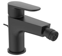 Robinet pour bidet Cerafine O, couleur noir soie, 1 trou, démontage facile, débit de 5 litres par minute
