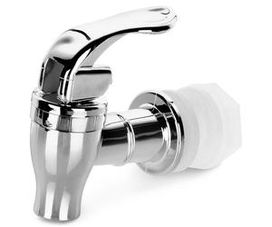 Robinet pour bocal à boissons - Vilde - Argenté - 8x2,5x6,5 cm - Joint et bouchon inclus - Taille universelle