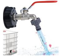 Robinet pour cuve IBC - Adaptateur 1/2"" - Laiton - Connecteur détachable - Compatible IBC standard