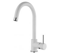 ROBINET POUR ÉVIER BLANC TIGE HAUTE