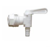 Robinet pour seau de fermentation en plastique avec corps en ABS moulé pour une utilisation à long terme dans les tâches de transfert de liquide (blanc)