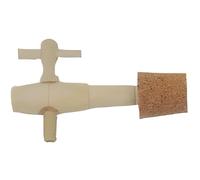 Robinet pour vinaigrier - Avec bonde 4 pouces - Ø mini 1,2 cm - Ø maxi 1,6 cm - Bonde liège Ø 2,5 cm