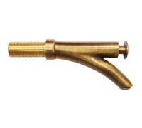 Robinet poussoir - BOUTTE - 15x21 - Laiton brut - Filetage long 5 cm - Idéal fontaine
