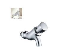 Robinet poussoir mural cuivre temporisé fermeture auto éco eau froide pour toilettes publiques salle bain chrome