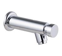 Robinet poussoir temporisé de lavabo installation murale QUITO | économie d'eau | laiton chromé pour une durabilité et une résistance à l’usure et à la corrosion | fermeture automatique by EUROSANIT