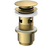 Robinet push-open Ideal Standard E1482A2 pour lavabos avec trop-plein et tirette, or brossé