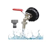 Robinet - PZCC - Cuve 1000L - Laiton de haute qualité - Résistant à la corrosion - Adaptateur IBC 1/2""