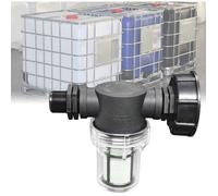 Robinet raccord cuve 1000 L 3/4'' avec panier-filtre amovible pour récupérateur d'eau de pluie