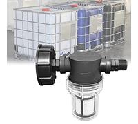 Robinet Raccord Cuve 1000 L, Articulation de Tuyau de Jardin pour Collecteurs d'eau de Pluie avec Fonction de Filtre,S60x6 Adaptateur De Réservoir d'eau IBC (1/2'' Fil extérieur)