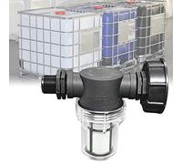 Robinet Raccord Cuve 1000 L, Articulation de Tuyau de Jardin pour Collecteurs d'eau de Pluie avec Fonction de Filtre,S60x6 Adaptateur De Réservoir d'eau IBC (3/4'' Fil extérieur)