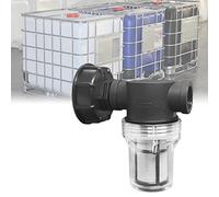 Robinet Raccord Cuve 1000 L, Articulation de Tuyau de Jardin pour Collecteurs d'eau de Pluie avec Fonction de Filtre,S60x6 Adaptateur De Réservoir d'eau IBC (3/4'' Fil intérieur)