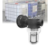 Robinet Raccord Cuve 1000 L, Articulation de Tuyau de Jardin pour Collecteurs d'eau de Pluie avec Fonction de Filtre,S60x6 Adaptateur De Réservoir d'eau IBC (1/2'' Fil intérieur)