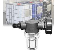 Robinet Raccord Cuve 1000 L, Connecteur de Tuyau de Jardin avec Fonction de Filtre,S60x6 Adaptateur De Réservoir d'eau IBC, Articulation de Tuyau de Jardin pour Collecteurs d'eau de Pluie (Pagode)