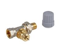 Robinet droit radiateur Danfoss RA-FN10 R 3/8 nickelé Kv 0,65 m³/h