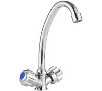 Robinet Rotatif Précis pour Eau Chaude et Froide À Doubles Commandes Avizar Argent