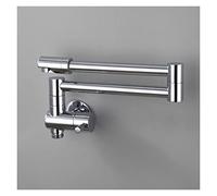 Robinet Rotatif, Robinet de cuisine pliable évier mitigeur laiton noir/doré/chrome 360 degrés simple froid mural rotatif bidet robinet(1 UK)