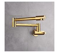 Robinet Rotatif, Robinet de cuisine pliable évier mitigeur laiton noir/doré/chrome 360 degrés simple froid mural rotatif bidet robinet(3)