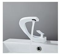 Robinet Rotatif, Robinet de salle bain en laiton or rose blanc robinet bassin mitigeur d'eau chaude froide d'évier monté sur le pont noir or(blanc)