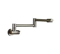 Robinet Rotatif, Robinet d'évier de cuisine en Bronze noir pivotant robinet évier mural salle bain grue mitigeur d'eau froide unique(Black bronze)