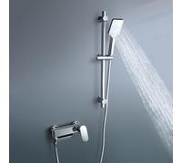 Robinet Salle Bain Baignoire et Douche Mural Entraxe 150mm Mitigeur Bain Douche 2 Trous,Chromé