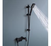 Robinet Salle Bain Baignoire et Douche Mural Entraxe 150mm Mitigeur Bain Douche 2 Trous,Noir