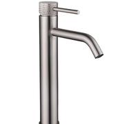 Robinet Salle de Bain Sevilla, Mitigeur Lavabo Poignée Texturée Pietro | Robinet Lavabo en Laiton Massif, Cartouche Céramique, Aérateur Anticalcaire, 2 Hauteurs, 6 Finitions