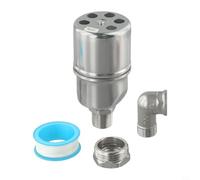 Robinet sphérique en acier inoxydable 304 Vanne à flotteur Contrôle automatique du niveau d'eau pour bassin de jardin, fontaine, eau de pluie, utilisation pot ou entrée latérale 2,5 cm (entrée