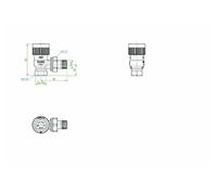 Robinet thermostatique AV 9 ½ DN 15, PN 10, modèle équerre - 1183704