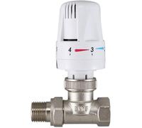 Robinet thermostatique de radiateur en laiton DN15 - Type droit - Contrôle automatique température - Pour chauffage par le sol