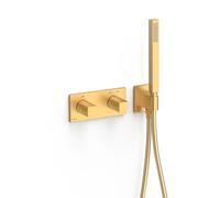 Robinet thermostatique encastré à 2 voies B-system. Or Mat 24K - TRES 30725201OM