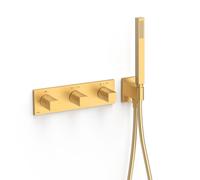 Robinet thermostatique encastré à 4 voies B-system Or Mat 24K - TRES 30725401OM
