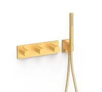 Robinet thermostatique encastré à 4 voies B-system Or Mat 24K - TRES 30735401OM