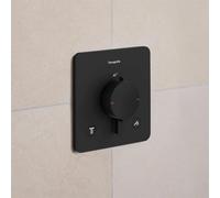 robinet thermostatique encastré Hansgrohe Ecostat Comfort Q pour 2 points de puisage, finition noir mat