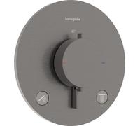 robinet thermostatique encastré Hansgrohe Ecostat Comfort S pour 2 points de puisage, finition noir brossé