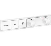 robinet thermostatique encastré Hansgrohe RainSelect pour 2 points de puisage, finition blanc mat