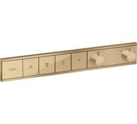 robinet thermostatique encastré Hansgrohe RainSelect pour 4 points de puisage, finition bronze brossé