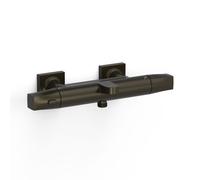 Robinet thermostatique mural pour baignoire et doucheSans accessoires Noir bronze - TRES 19017405KMB