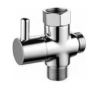 Robinet WC 3 Voies, Inverseur Douche, 1/2 Pouce Vanne Dérivation Bras Douche, Séparateur Pommeau Douche Laiton, G1/2 Remplacement