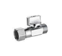 Robinet WC Droit Quart de Tour Laiton Chromé Mâle Femelle Ecrou Tournant 12x17 (3/8) NOYON & THIEBAULT