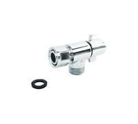 SOMATHERM FOR YOU, Robinet d'arrêt équerre pour WC - Entrée Mâle 3/8", Sortie Ecrou tournant 3/8" - Poignée 1/4 de tour - Corps en laiton chromé - Joint EPDM inclus - Fiable et design